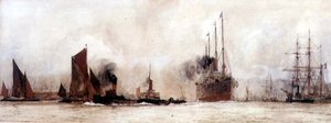 On the Thames, Gravesend 作： Charles Edward Dixon