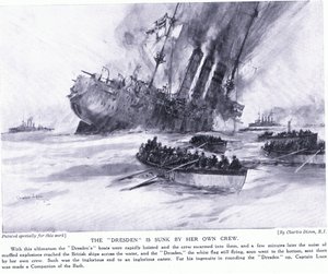 ドレスデンは1915年3月に自分の乗組員によって沈没