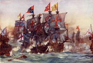 フロレス沖のアゾレス諸島における復讐の最後の戦い、1591年