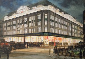 新しい建物、ボーンとホリングスワース、オックスフォードストリート 作： Charles Edward Dixon