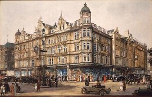 オックスフォード・ストリートのボーン・アンド・ホリングスワース社の旧社屋 作： Charles Edward Dixon