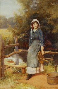 牛乳を注ぐ女 作： Charles Edward Wilson