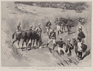 帝国軍との行進中に水を止めるローデシアでのキャンペーン 作： Charles Edwin Fripp