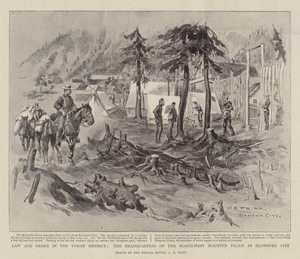 クロンダイク市北西部警察の本部であるユーコン地区の法と秩序 作： Charles Edwin Fripp