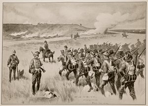 1900年5月29日、ドアンコップでの行動でハミルトン将軍の左翼を支援するロンドン市帝国ボランティア
