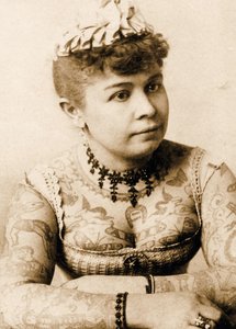 アニーハワードの入れ墨の女性の肖像、c.1898（キャビネットの写真）