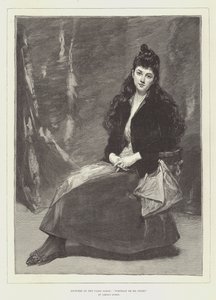 パリのサロンでの写真、私の娘の肖像 作： Charles Emile Auguste Carolus Duran