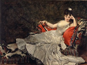 マドモアゼル・ド・ランシーの肖像 作： Charles Emile Auguste Carolus Duran