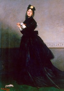 手袋をした女性、1869 作： Charles Emile Auguste Carolus Duran