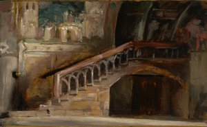 1876年、アッシジのサンフランチェスコの下教会の眺め 作： Charles Emile Auguste Carolus Duran