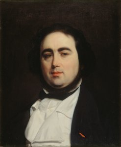 作家ジュール・ジャナン1804-1874のポートレート、1839年頃。 作： Charles Emile Callande de Champmartin