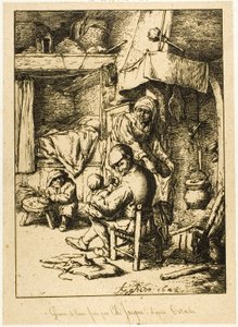 父とその家族 作： Charles Emile Jacque