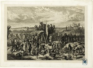 王党派の野営地 作： Charles Emile Jacque