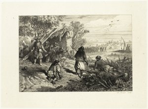 待ち伏せ 作： Charles Emile Jacque