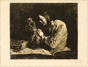 男のバスト 作： Charles Emile Jacque