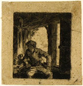酒飲み 作： Charles Emile Jacque