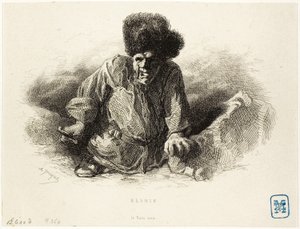 黒い矮星のエルシー 作： Charles Emile Jacque