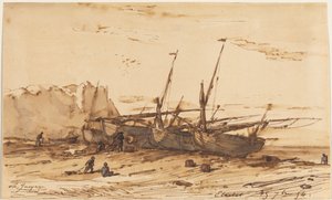 エトルタ 作： Charles Emile Jacque