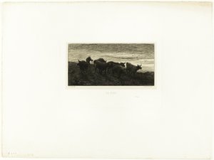 夜 作： Charles Emile Jacque