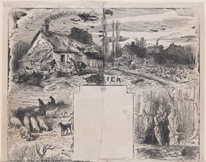 素朴な主題のアルバム、1859年から2月。 作： Charles Emile Jacque