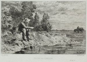釣り 作： Charles Emile Jacque