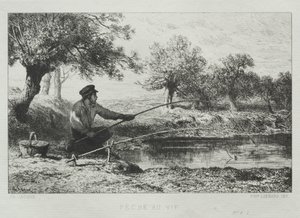 釣り。 作： Charles Emile Jacque