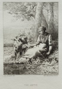 友情 作： Charles Emile Jacque