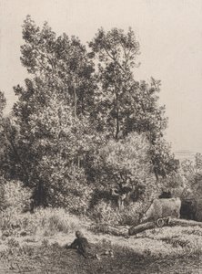 風景、1864年。 作： Charles Emile Jacque