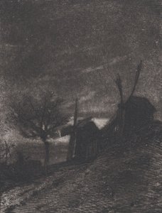 モンマルトルのミルズ、1846 年。 作： Charles Emile Jacque