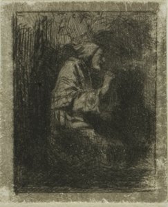 僧侶の祈り 作： Charles Emile Jacque