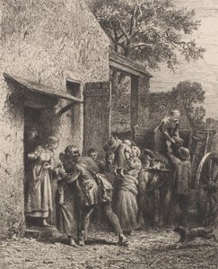 元旦の朝、1865 年。 作： Charles Emile Jacque