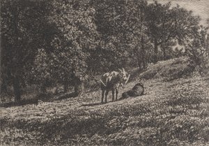 オーチャード、1865年。 作： Charles Emile Jacque