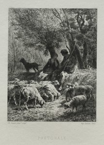 パストラル 作： Charles Emile Jacque