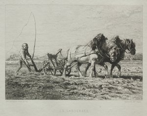耕作。 作： Charles Emile Jacque