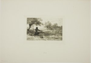 竿釣り 作： Charles Emile Jacque