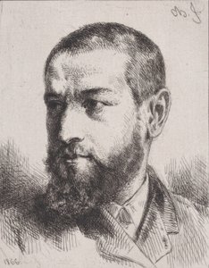 J.J. ギフリーの肖像、1866 年。 作： Charles Emile Jacque