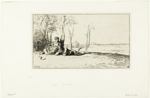 安静時の死神 作： Charles Emile Jacque