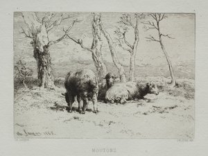 羊 作： Charles Emile Jacque