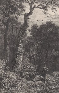 ヤマシギを撃つ、1864年。 作： Charles Emile Jacque