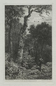ウッドコックを撃つ 作： Charles Emile Jacque