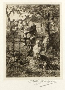 夏 作： Charles Emile Jacque