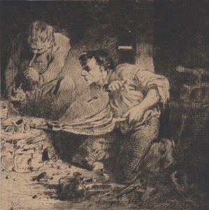 偽造者、1843年。 作： Charles Emile Jacque