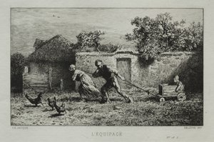Equipage。 作： Charles Emile Jacque
