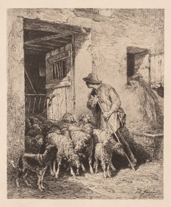 群れの出口群れの出口、1876年。 作： Charles Emile Jacque