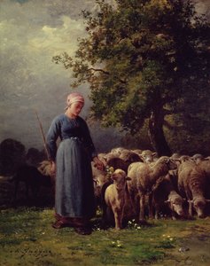 行方不明の群れ 作： Charles Emile Jacque