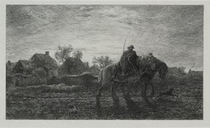 朝 作： Charles Emile Jacque