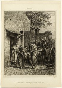元旦の朝 作： Charles Emile Jacque