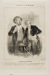 慈善家の医者 (プレート 10) 作： Charles Emile Jacque