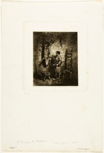 豚の肉屋 作： Charles Emile Jacque