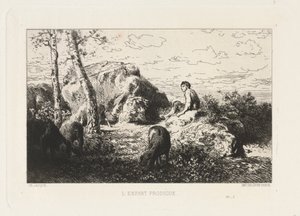 放蕩子。 作： Charles Emile Jacque